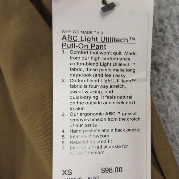 Lululemon‎ ABC Light Utilitech Pull On Pant Mens XS Relaxed Fit Ochre M5B07S NEW - Picture 3 of 11